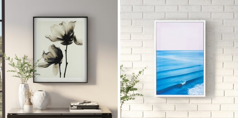 Imagem dividida com um quadro de foto de cada lado.