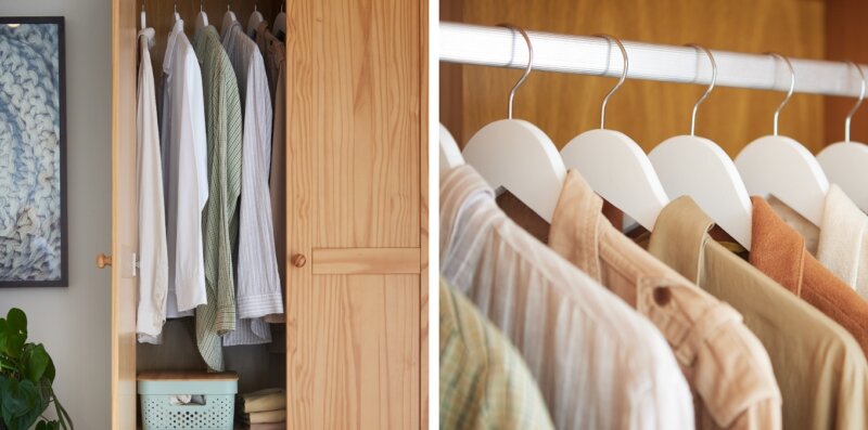 organização de closet masculino