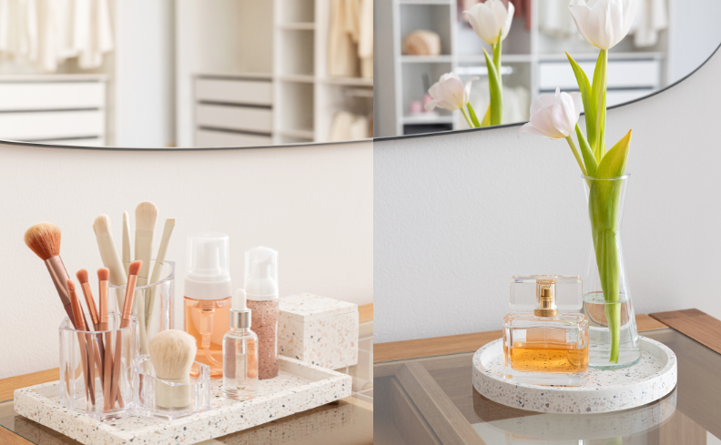 organizar maquiagem e perfume
